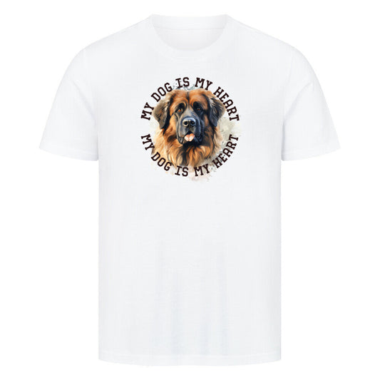 Premium T-Shirt "Leonberger HEART" Weiß – hunde-shirt.de