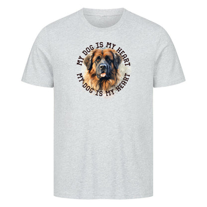 Premium T-Shirt "Leonberger HEART" Heather Grey – hunde-shirt.de