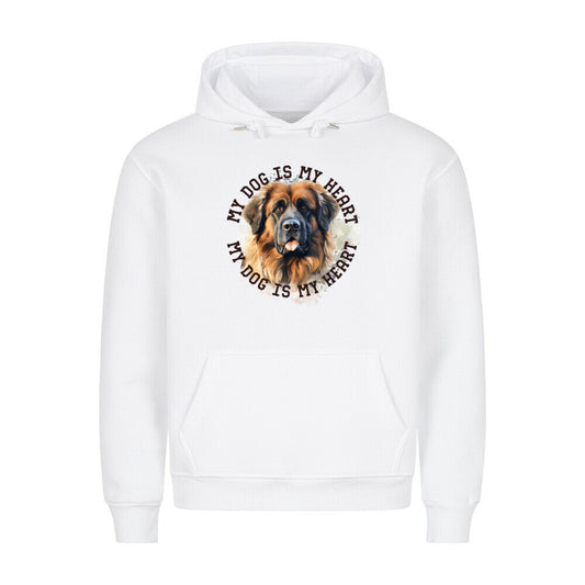 Premium Hoodie "Leonberger HEART" Weiß – hunde-shirt.de