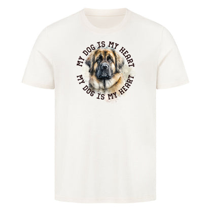 Premium T-Shirt "Leonberger HEART 2" Natural Raw – hunde-shirt.de