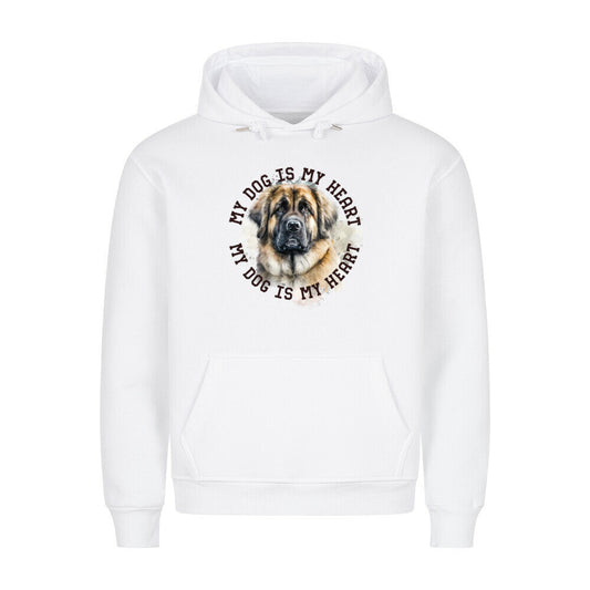 Premium Hoodie "Leonberger HEART 2" Weiß – hunde-shirt.de