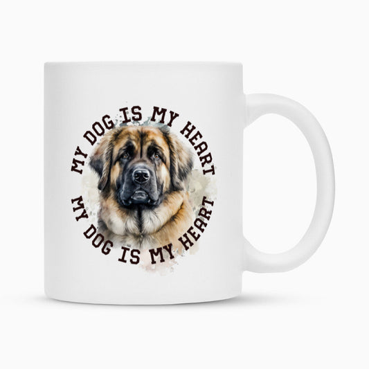 Tasse "Leonberger HEART 2" Weiß – hunde-shirt.de