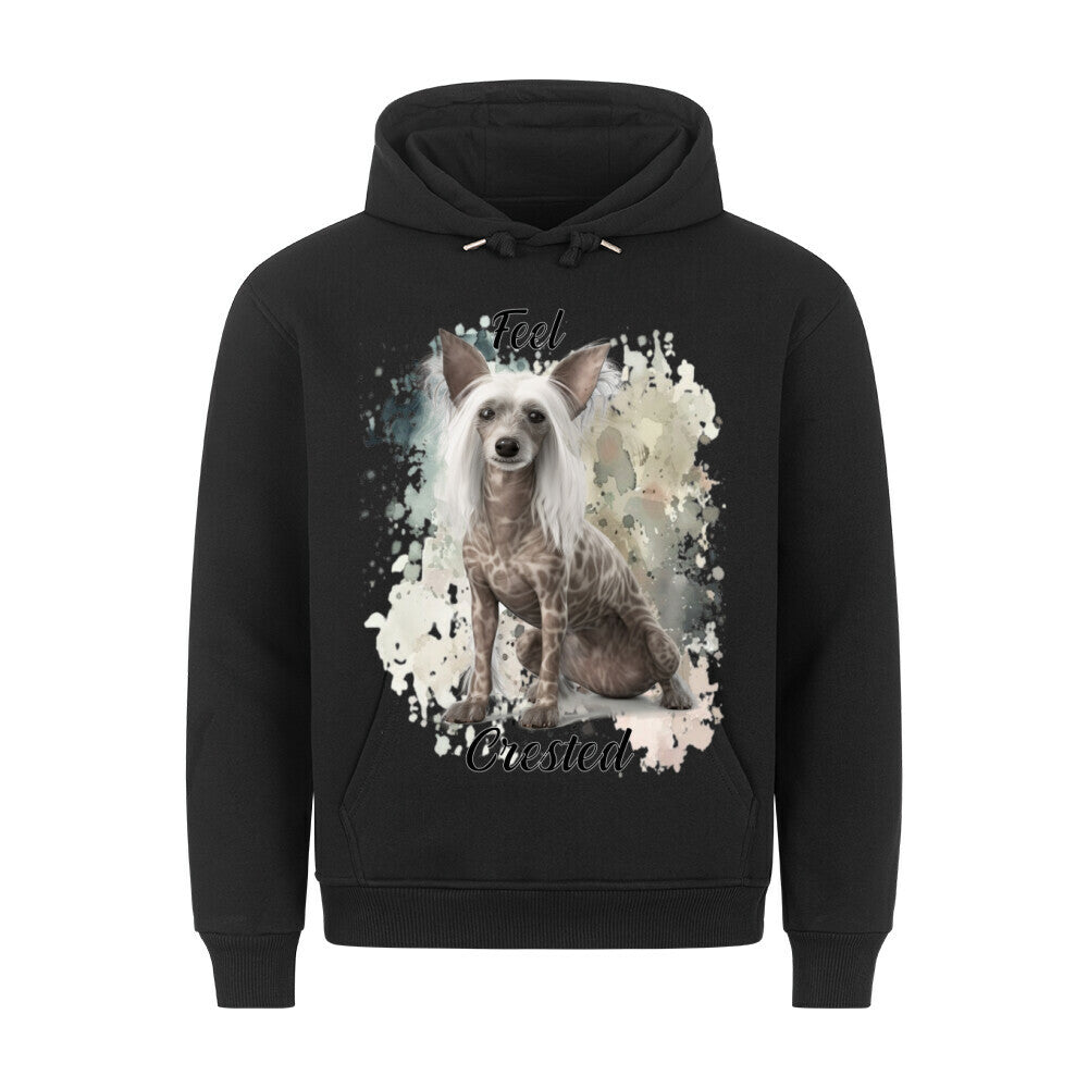 Premium Hoodie "Chinese Crested Dog FEEL" Schwarz – hunde-shirt.de
