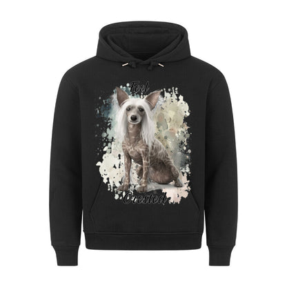 Premium Hoodie "Chinese Crested Dog FEEL" Schwarz – hunde-shirt.de