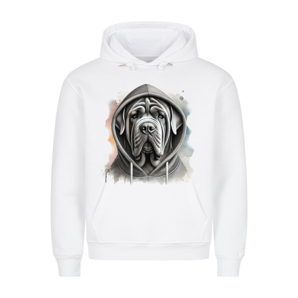 Premium Hoodie "Mastino Napoletano Hooded" Weiß – hunde-shirt.de