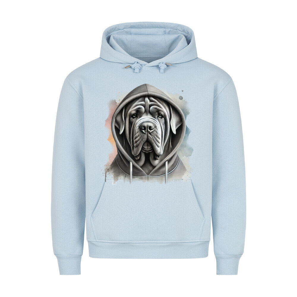 Premium Hoodie "Mastino Napoletano Hooded" Babyblau – hunde-shirt.de