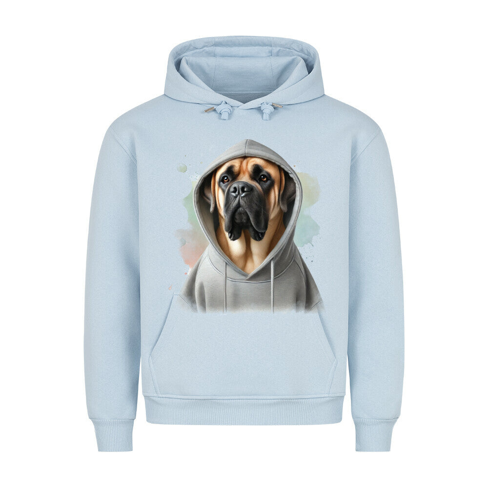Premium Hoodie "English Mastiff Hooded 2" Babyblau – hunde-shirt.de