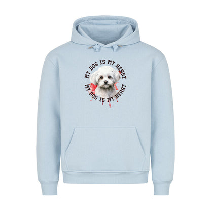 Premium Hoodie "Maltipoo HEART" Babyblau – hunde-shirt.de