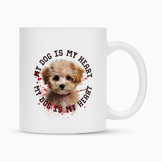 Tasse "Maltipoo HEART 2" Weiß – hunde-shirt.de