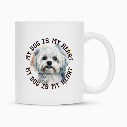 Tasse "Malteser HEART" Weiß – hunde-shirt.de