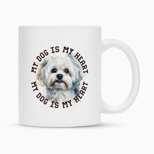 Tasse "Malteser HEART" Weiß – hunde-shirt.de