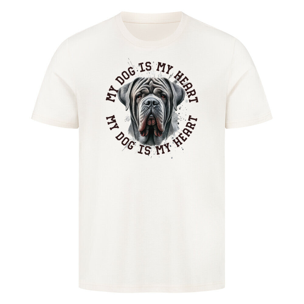 Premium T-Shirt "Mastino Napoletano HEART" Natural Raw – hunde-shirt.de