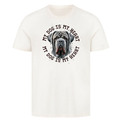 Premium T-Shirt "Mastino Napoletano HEART" Natural Raw – hunde-shirt.de