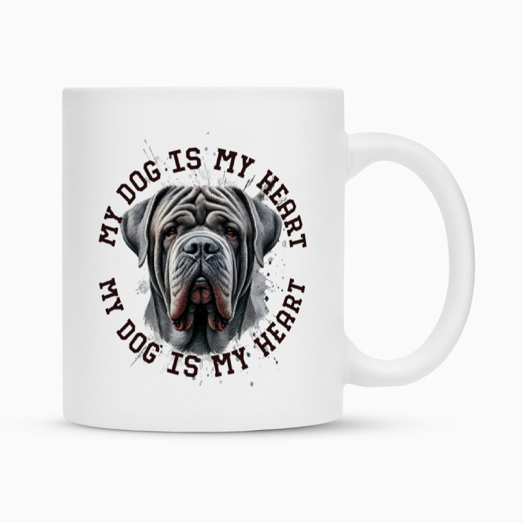 Tasse "Mastino Napoletano HEART" Weiß – hunde-shirt.de