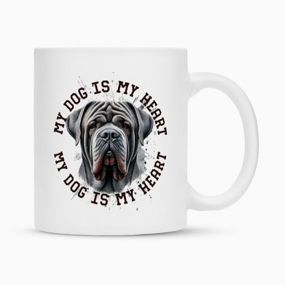 Tasse "Mastino Napoletano HEART" Weiß – hunde-shirt.de