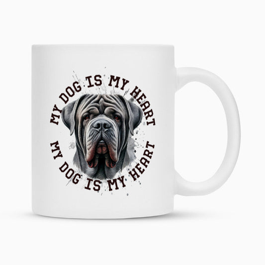 Tasse "Mastino Napoletano HEART" Weiß – hunde-shirt.de