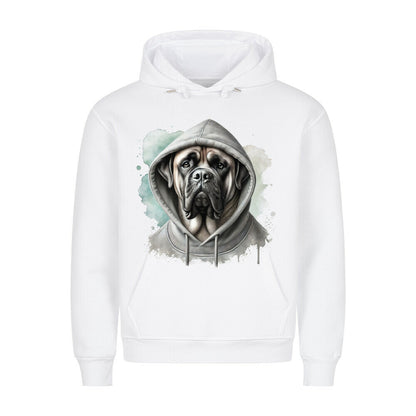 Premium Hoodie "Bullmastiff Hooded" Weiß – hunde-shirt.de