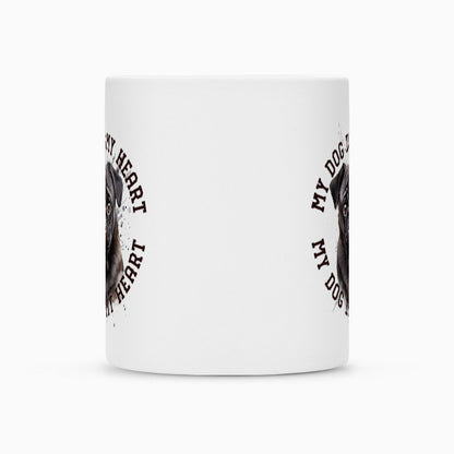 Tasse "Mops schwarz HEART" – hunde-shirt.de