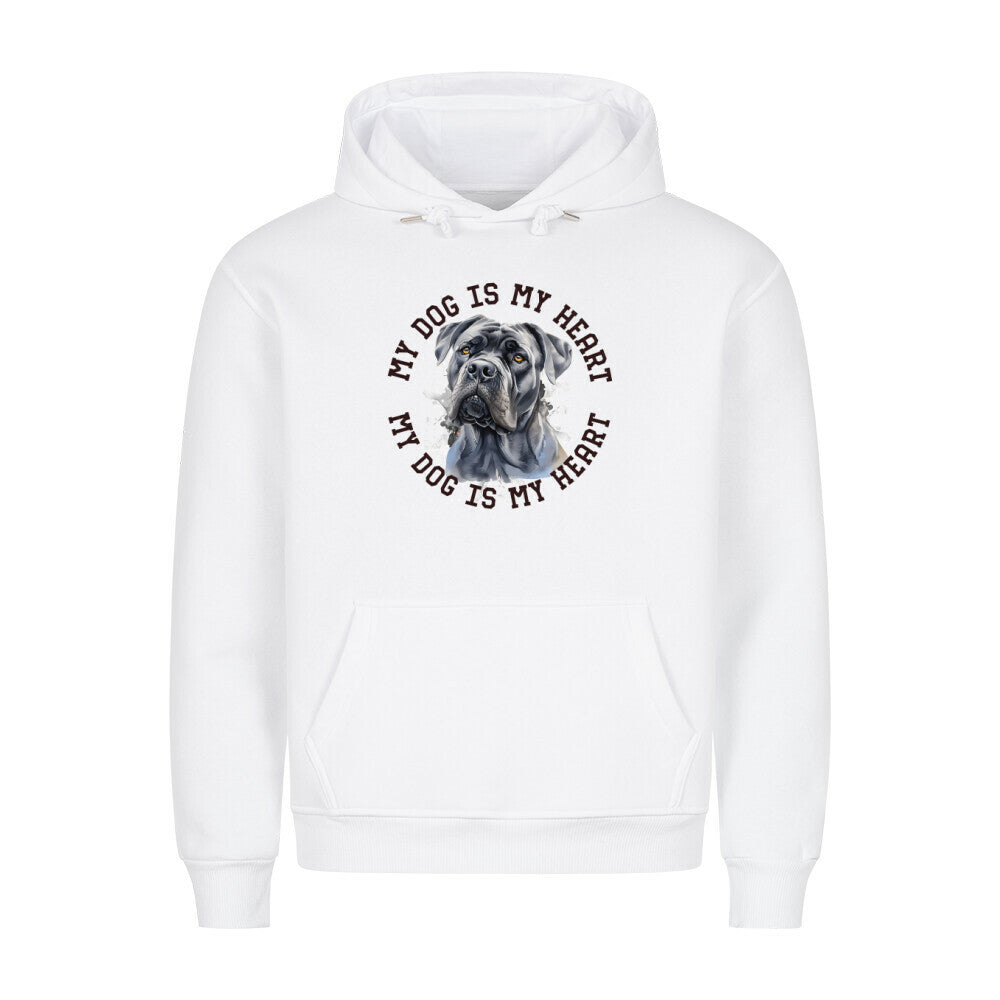 Premium Hoodie "Cane Corso HEART 2" Weiß – hunde-shirt.de