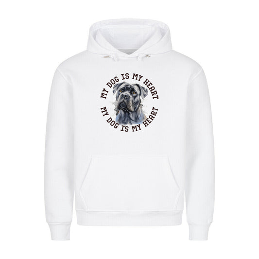 Premium Hoodie "Cane Corso HEART 2" Weiß – hunde-shirt.de