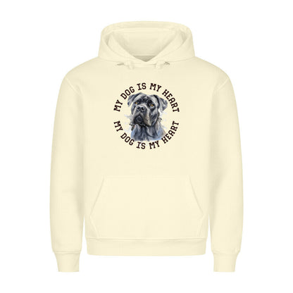 Premium Hoodie "Cane Corso HEART 2" Beige – hunde-shirt.de