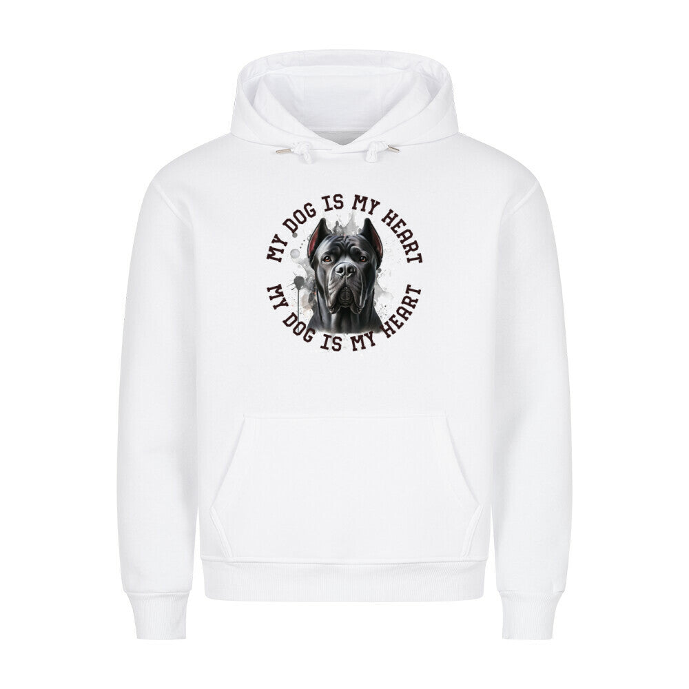 Premium Hoodie "Cane Corso HEART" Weiß – hunde-shirt.de