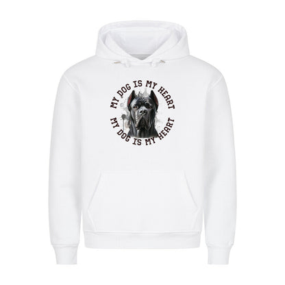 Premium Hoodie "Cane Corso HEART" Weiß – hunde-shirt.de