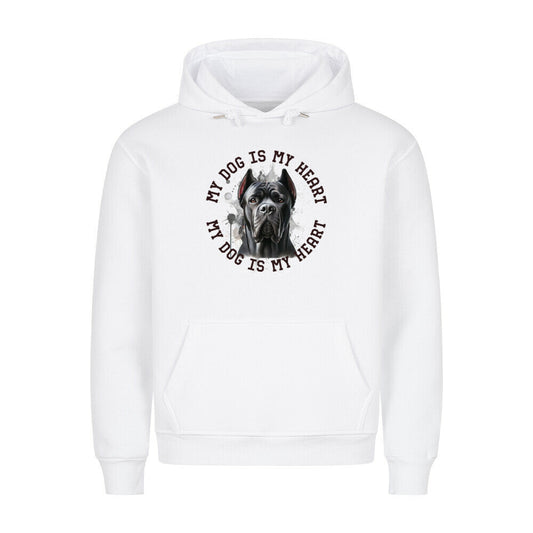 Premium Hoodie "Cane Corso HEART" Weiß – hunde-shirt.de