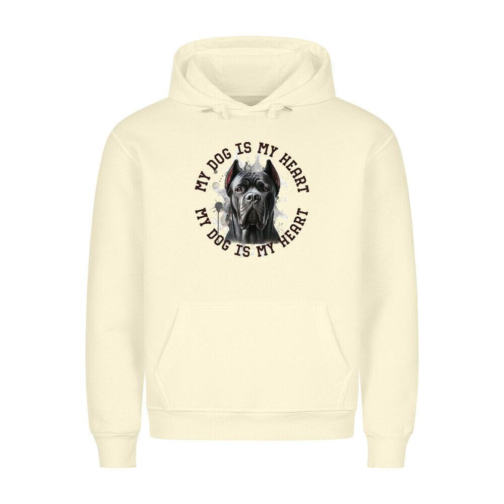 Premium Hoodie "Cane Corso HEART" Beige – hunde-shirt.de