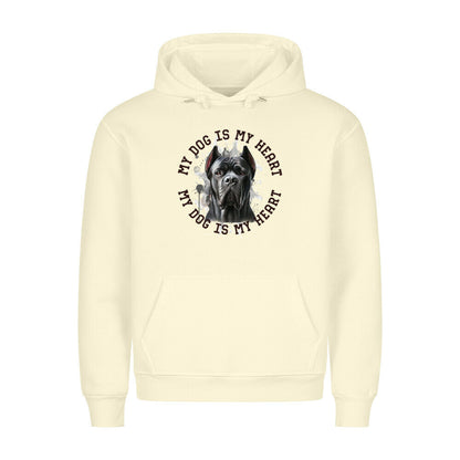 Premium Hoodie "Cane Corso HEART" Beige – hunde-shirt.de