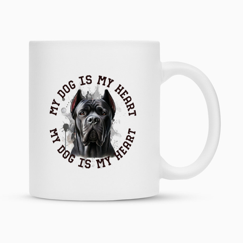 Tasse "Cane Corso HEART C" Weiß – hunde-shirt.de