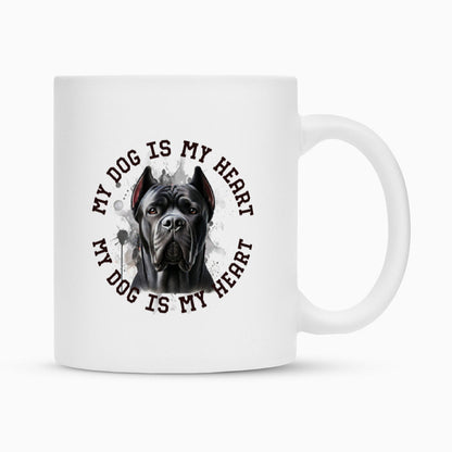 Tasse "Cane Corso HEART C" Weiß – hunde-shirt.de