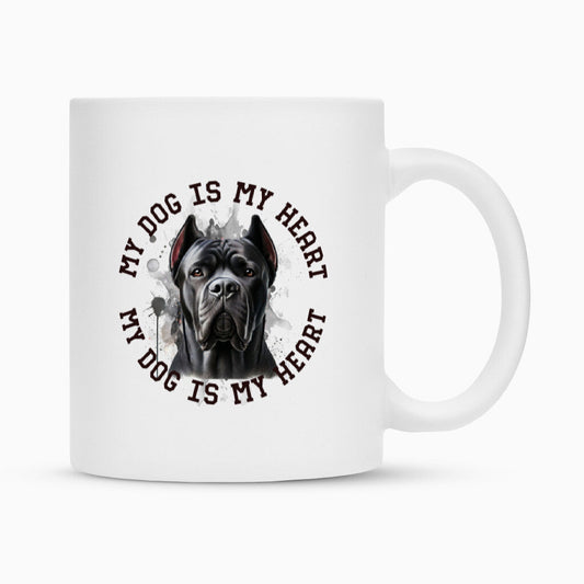 Tasse "Cane Corso HEART C" Weiß – hunde-shirt.de