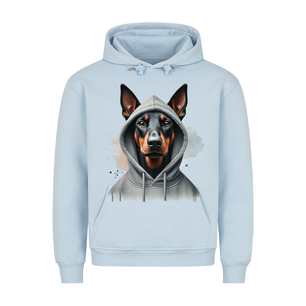 Premium Hoodie "Zwergpinscher Hooded" Babyblau – hunde-shirt.de