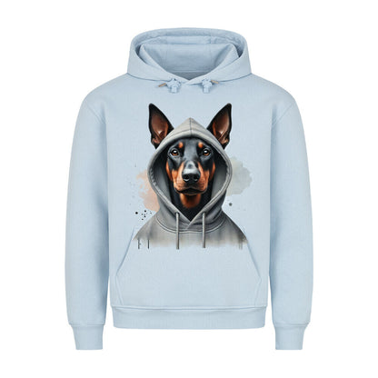Premium Hoodie "Zwergpinscher Hooded" Babyblau – hunde-shirt.de