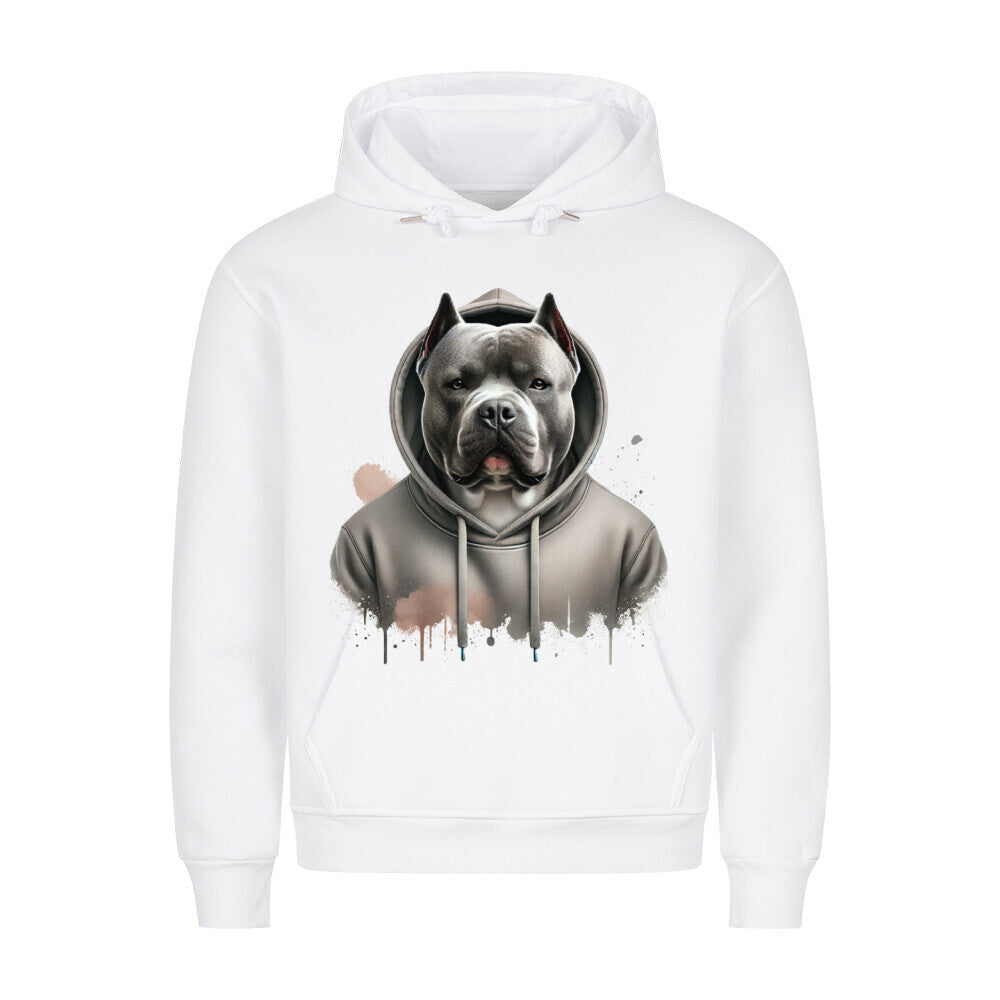 Premium Hoodie "American Bully XL Hooded" Weiß – hunde-shirt.de