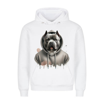 Premium Hoodie "American Bully XL Hooded" Weiß – hunde-shirt.de