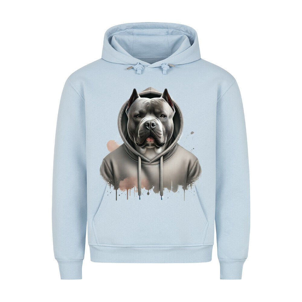 Premium Hoodie "American Bully XL Hooded" Babyblau – hunde-shirt.de