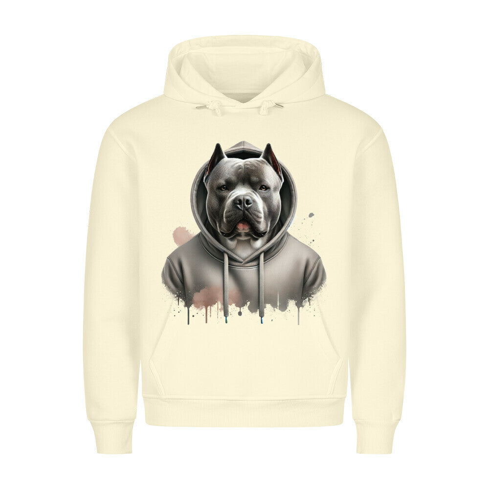 Premium Hoodie "American Bully XL Hooded" Beige – hunde-shirt.de