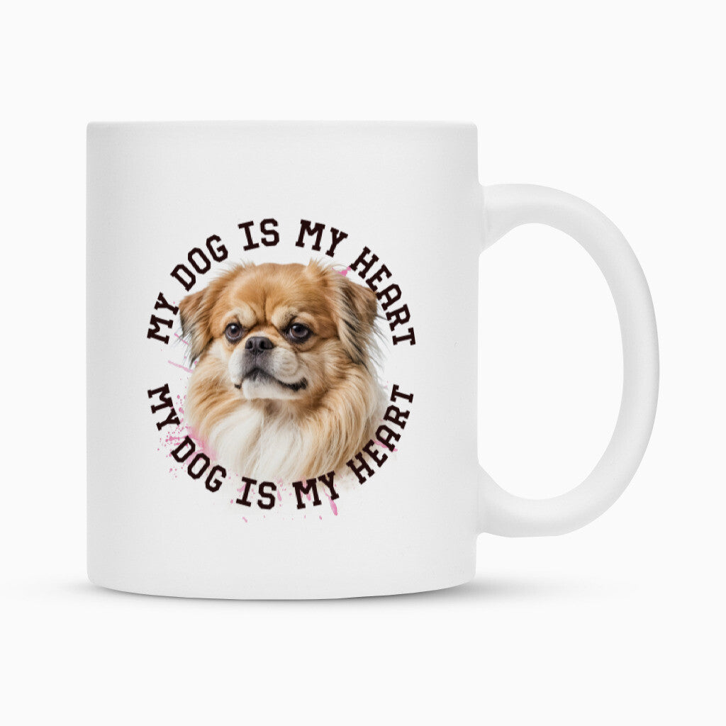 Tasse "Pekingese HEART" Weiß – hunde-shirt.de