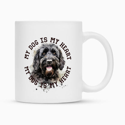 Tasse "Portugiesischer Wasserhund HEART" Weiß – hunde-shirt.de