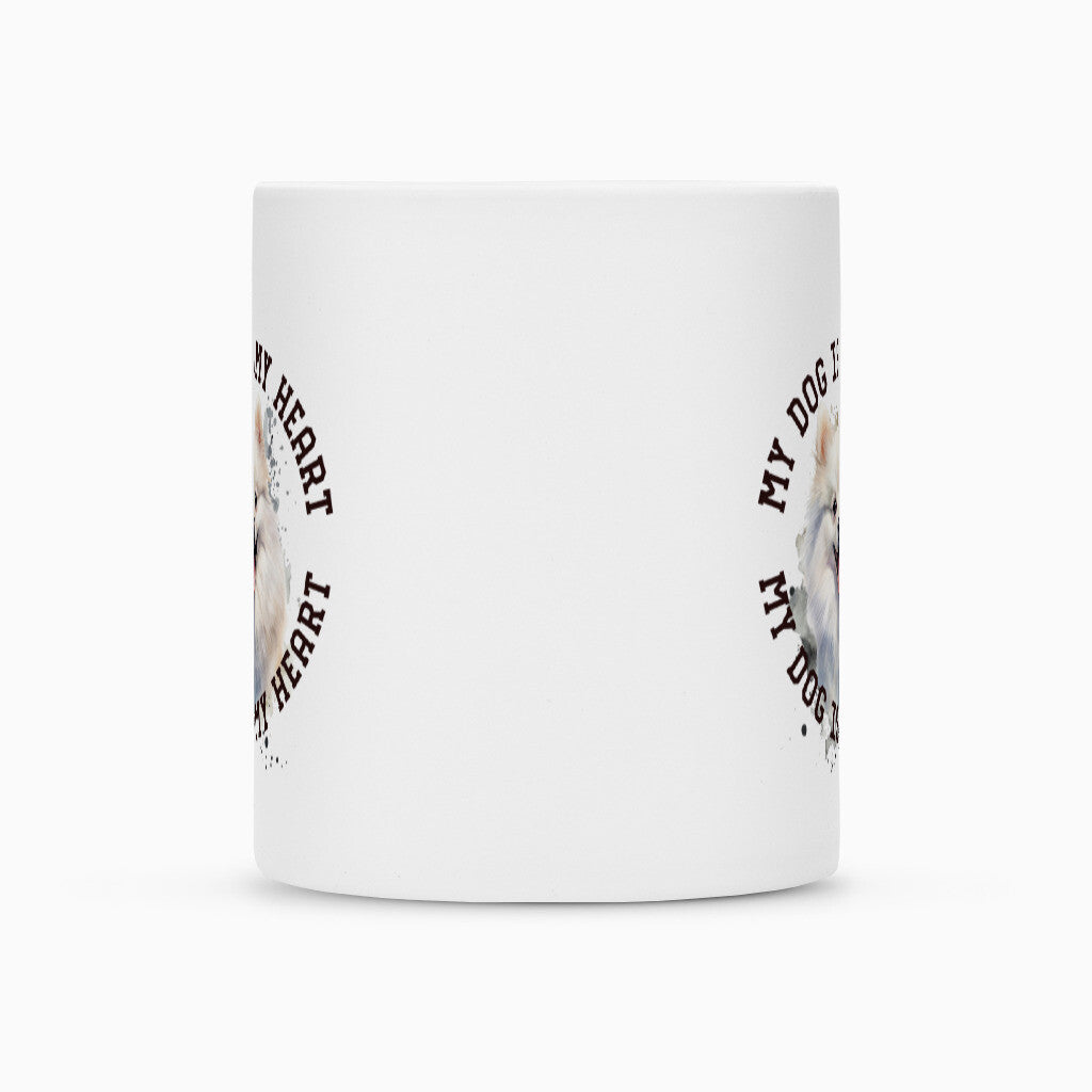 Tasse "Pomeranian weiß HEART" – hunde-shirt.de