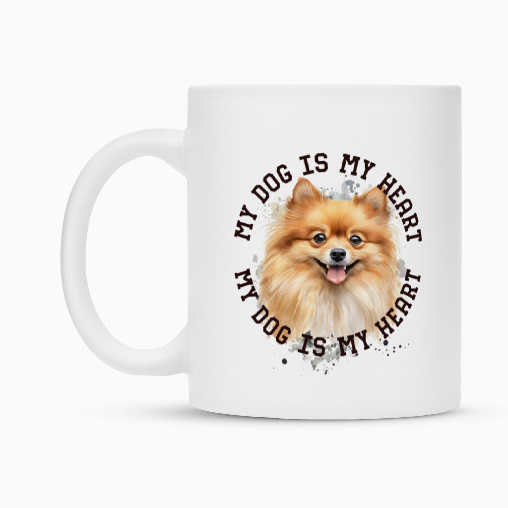 Tasse "Pomeranian braun HEART" – hunde-shirt.de