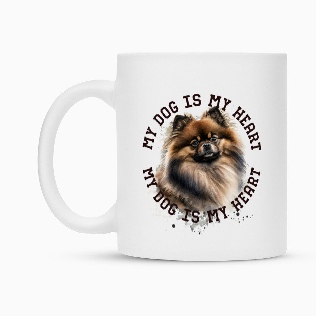 Tasse "Pomeranian gewolkt HEART" – hunde-shirt.de