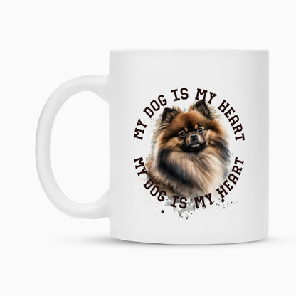 Tasse "Pomeranian gewolkt HEART" – hunde-shirt.de