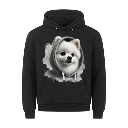 Premium Hoodie "Pomeranian Hooded" Schwarz – hunde-shirt.de