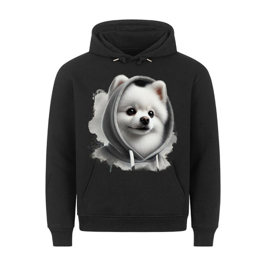 Premium Hoodie "Pomeranian Hooded" Schwarz – hunde-shirt.de