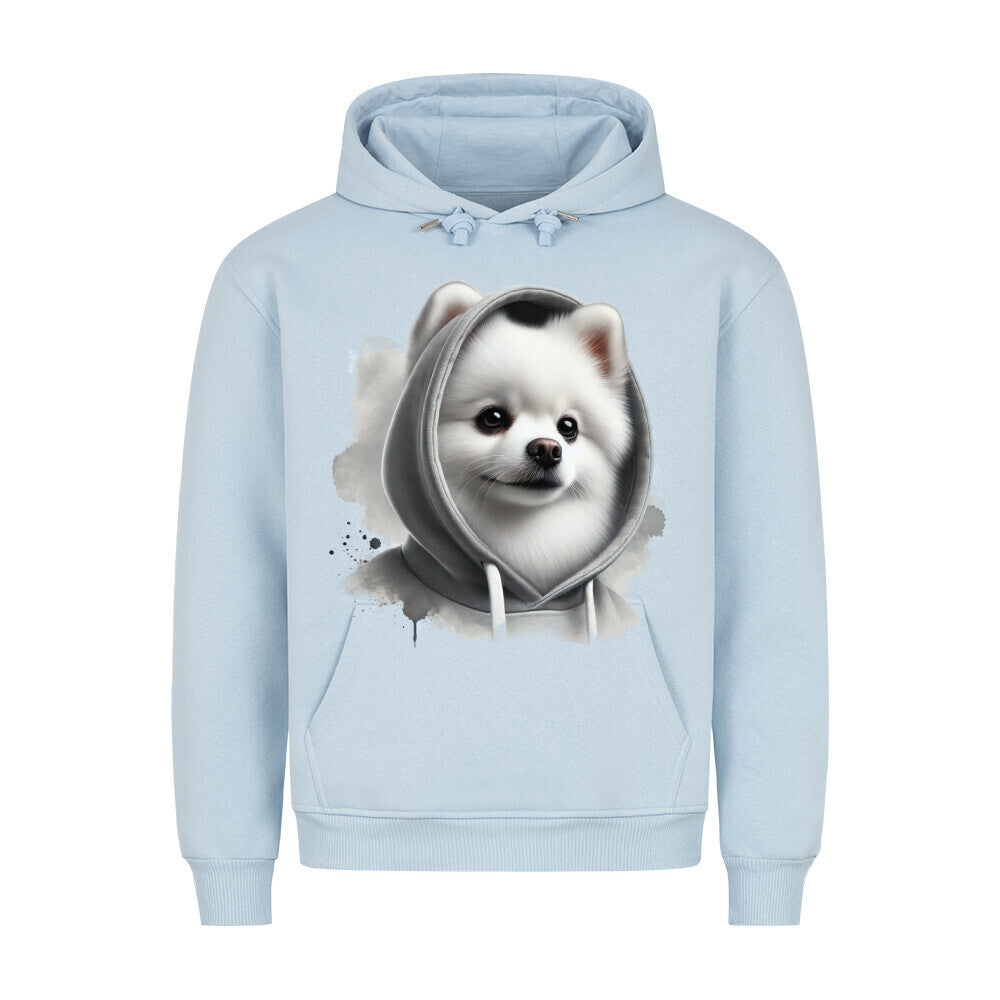 Premium Hoodie "Pomeranian Hooded" Babyblau – hunde-shirt.de