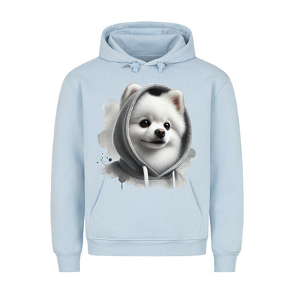 Premium Hoodie "Pomeranian Hooded" Babyblau – hunde-shirt.de