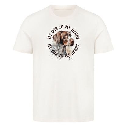 Premium T-Shirt "English Pointer HEART" Natural Raw – hunde-shirt.de
